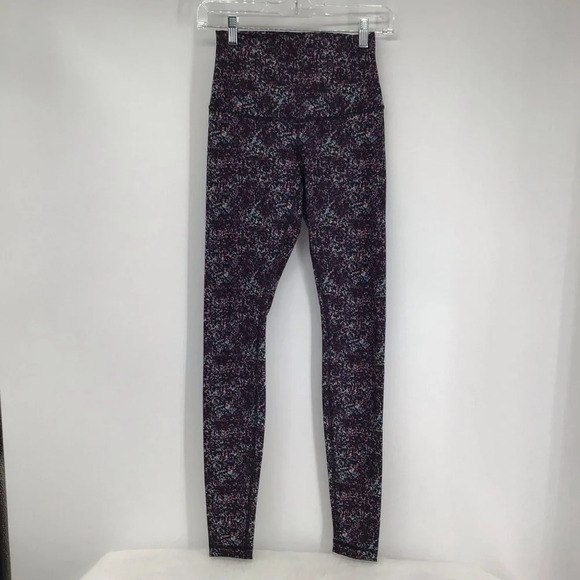 Lululemon Wunder Under Leggings Ankle Length Luxtreme Multi-Colored Size 4 - Picture 1 of 6